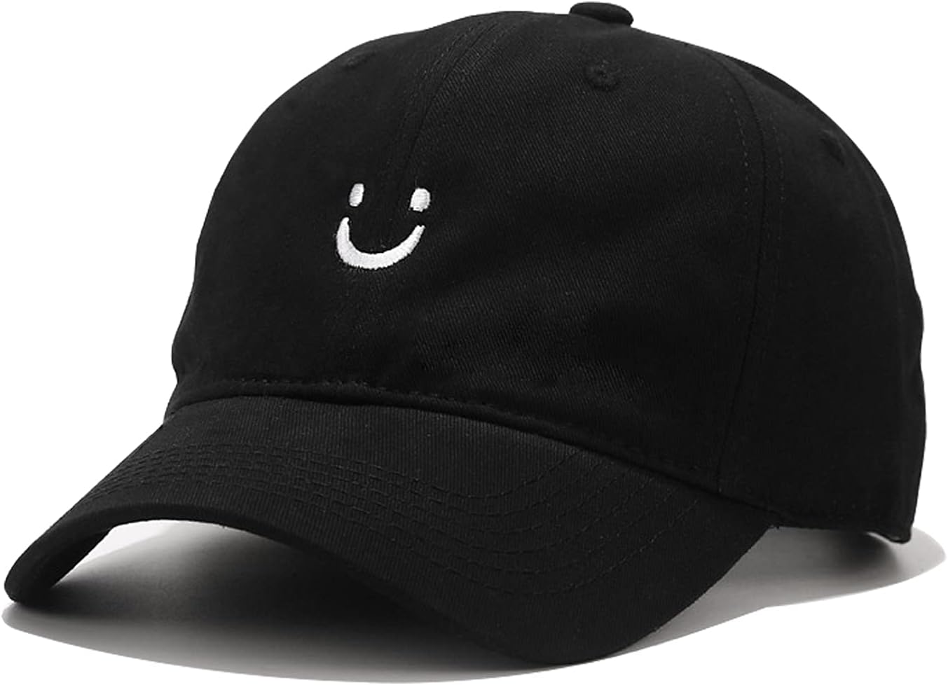 r Smile Face Baseball Cap for Women Men Adjustable Low Profile Unstructured Cotton Dad Hat