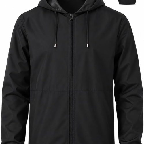 Men's Waterproof Windbreaker Lightweight Rain Jacket Packable Raincoat with Hood for Cycling Hiking Golf Rain Gear