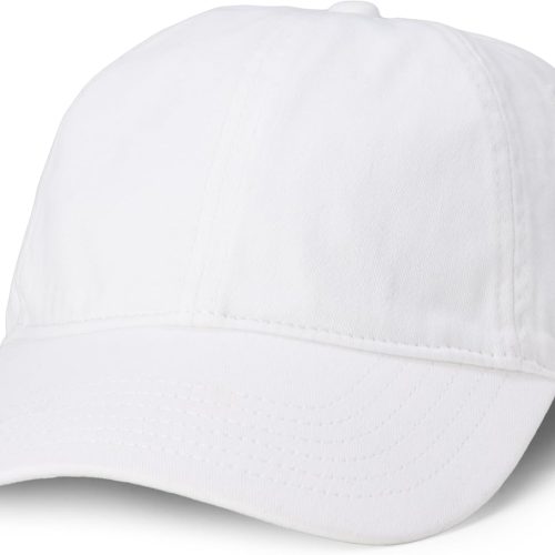 Women's Washed Cotton Canvas Baseball Cap with Adjustable Strap