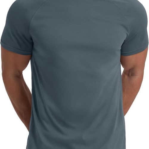 Men's T-Shirt Short Sleeve Quick Dry Shirts Lightweight Workout Athletic Tees for Running, Beach, Hiking