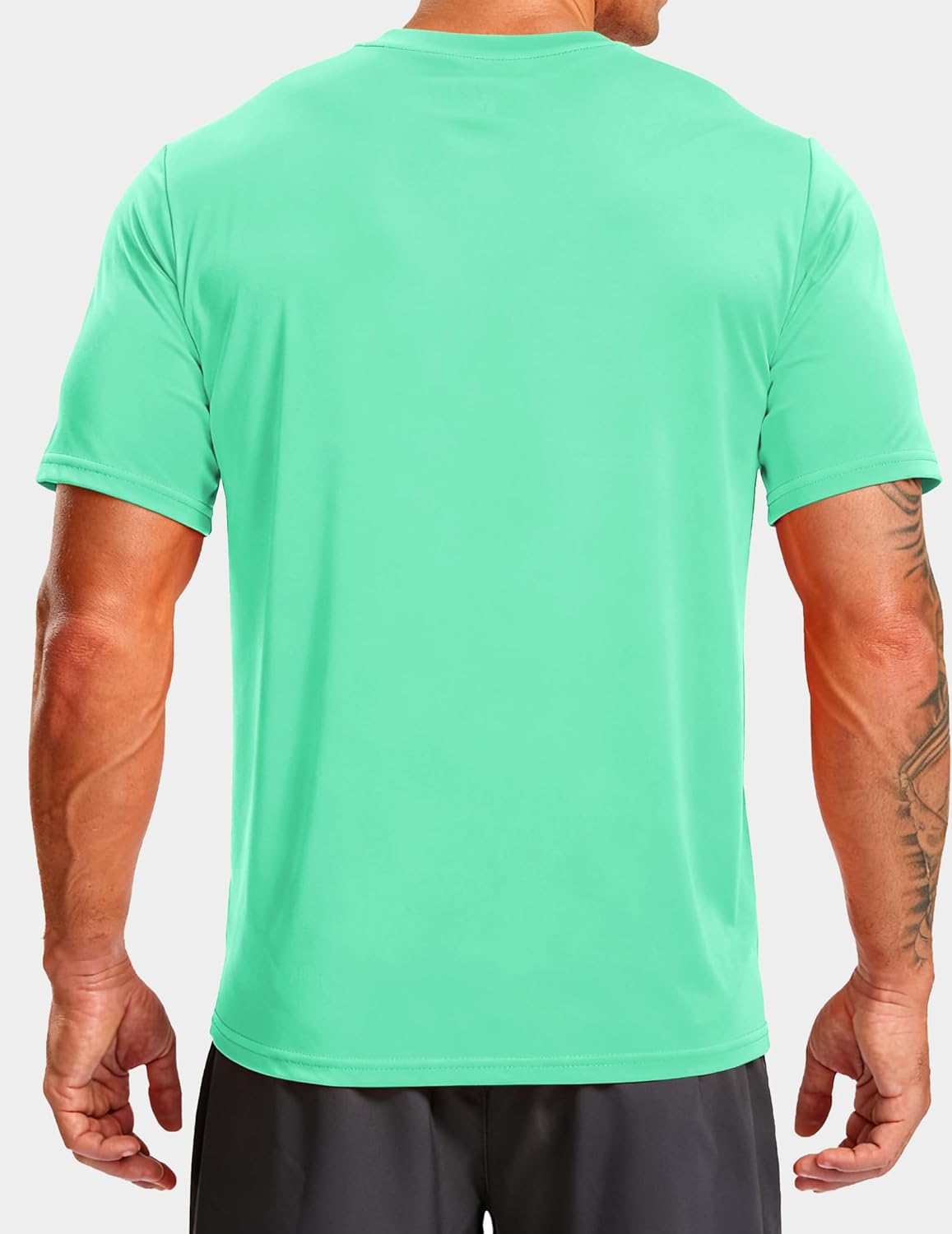 Men's Workout T-Shirt Sport UPF 50+ Sun Protection Rash Guard Shirts Dry Fit Moisture Wicking Athletic Tops - Image 2