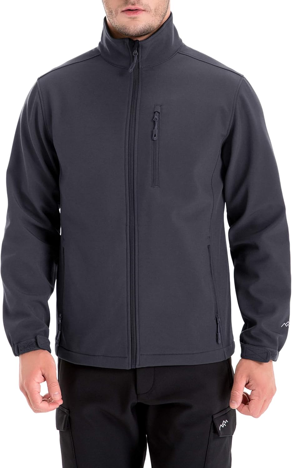 Men's Softshell Jacket Fleece Lined Windbreaker,Lightweight Water Resistant Winter Coat