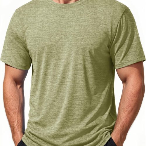 Men's Short Sleeve Dry Fit Shirts Athletic Workout Tops UPF 50+ Sun Protection Cooling Tshirts Running Gym